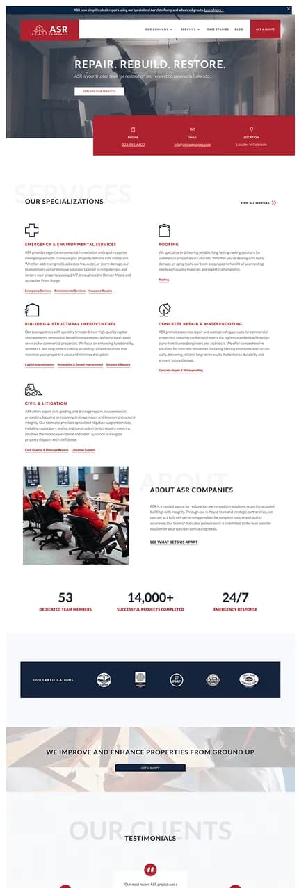 ASR Companies — Webflow site by Anil Pervaiz