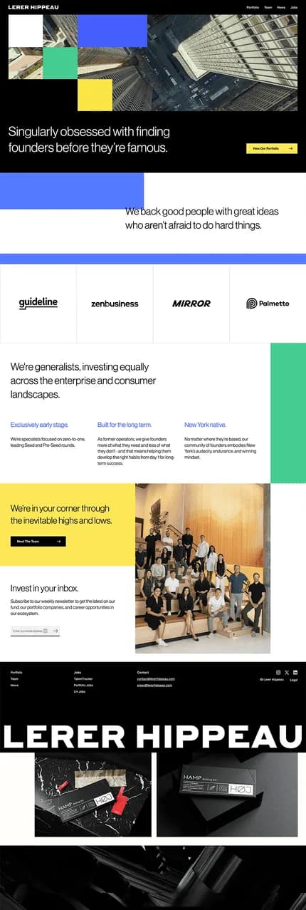 Lerer Hippeau — Webflow site by Anil Pervaiz
