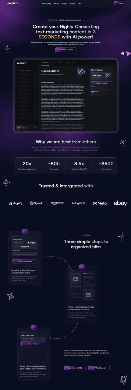 Productly — Webflow site by Anil Pervaiz